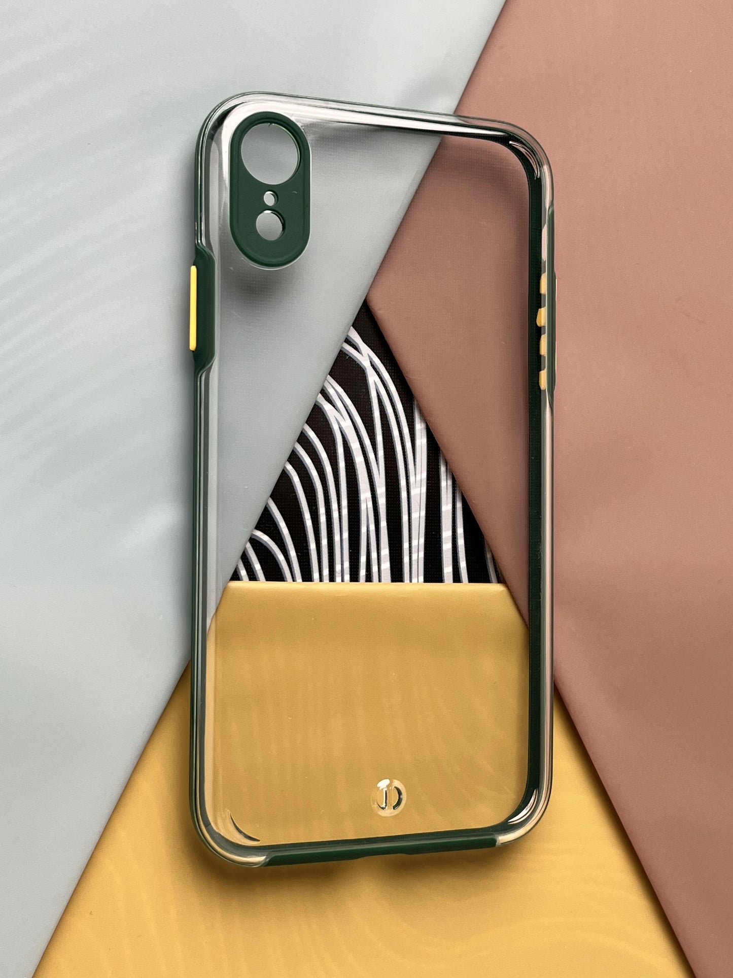 Clear Acrylic Green Hard PC Non-Yellow case for iPhone