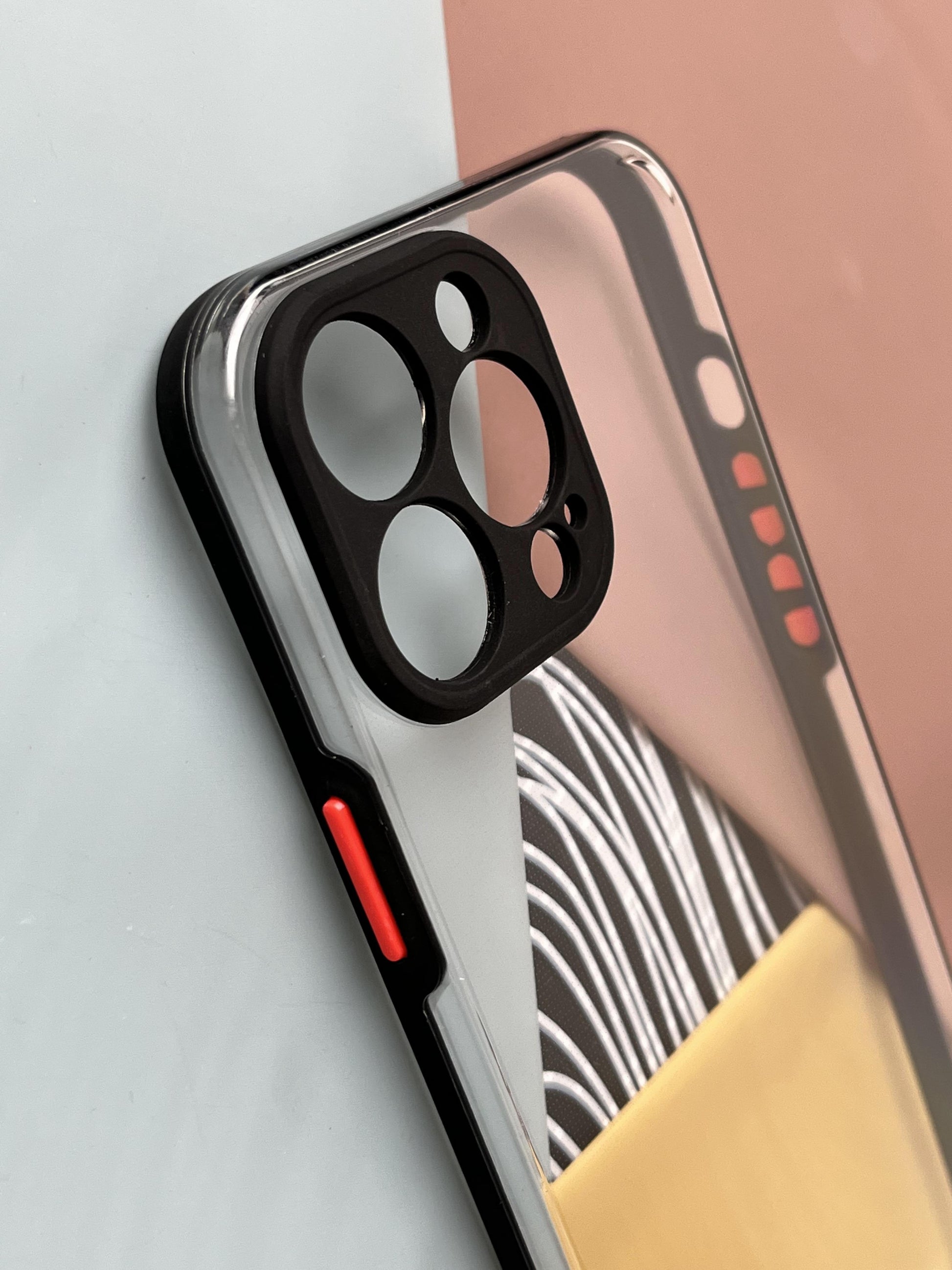 Clear Acrylic Black Hard PC Non-Yellow case for iPhone