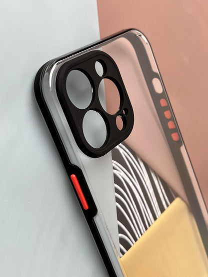 Clear Acrylic Black Hard PC Non-Yellow case for iPhone