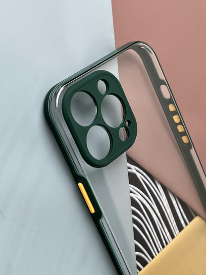 Clear Acrylic Green Hard PC Non-Yellow case for iPhone