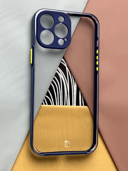 Clear Acrylic Blue Hard PC Non-Yellow case for iPhone