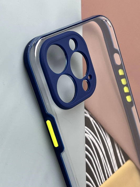 Clear Acrylic Blue Hard PC Non-Yellow case for iPhone