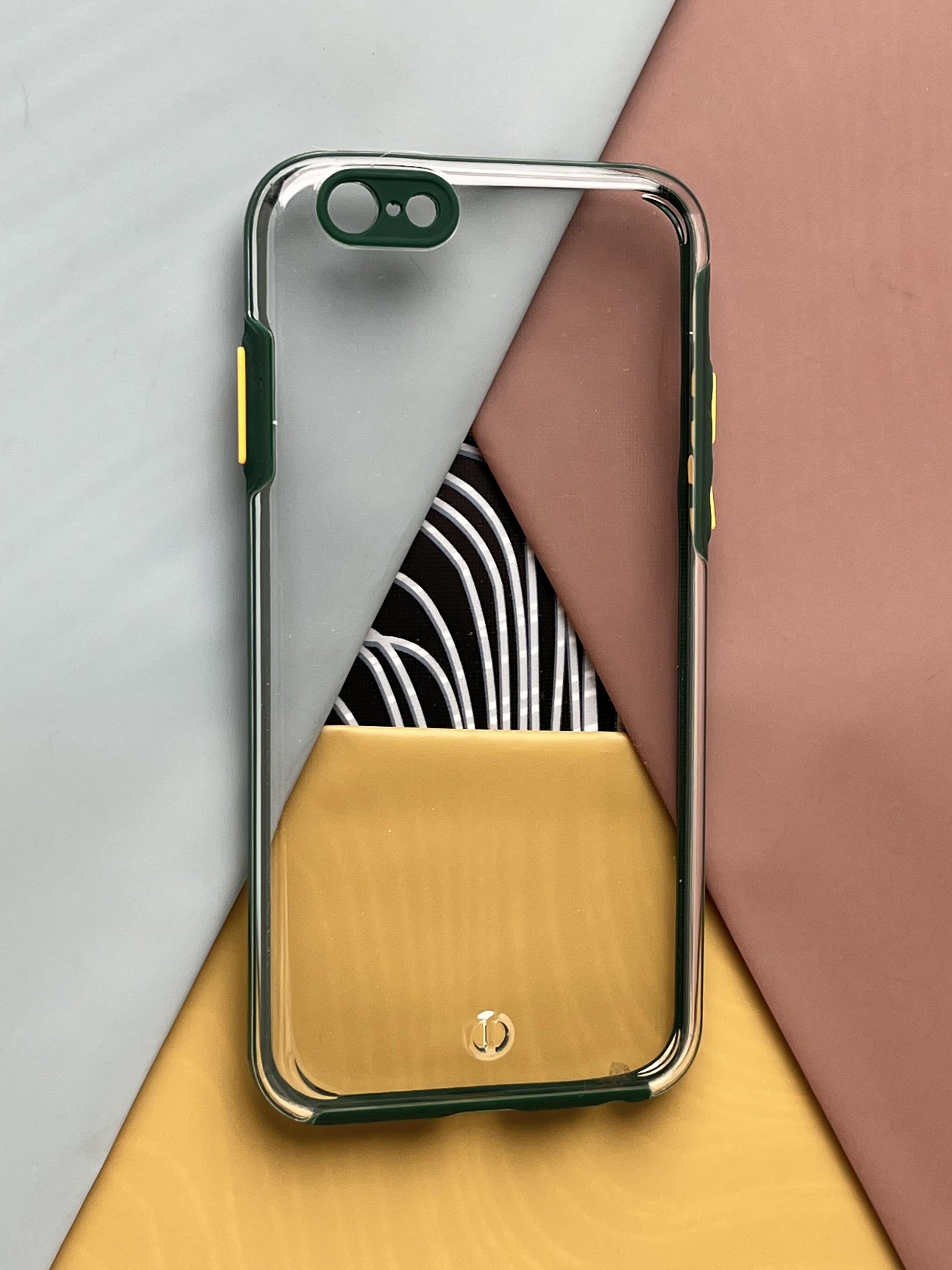 Clear Acrylic Green Hard PC Non-Yellow case for iPhone