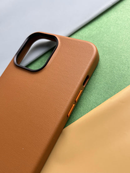 ONEGIF Brown Genuine Premium Leather case for iPhone