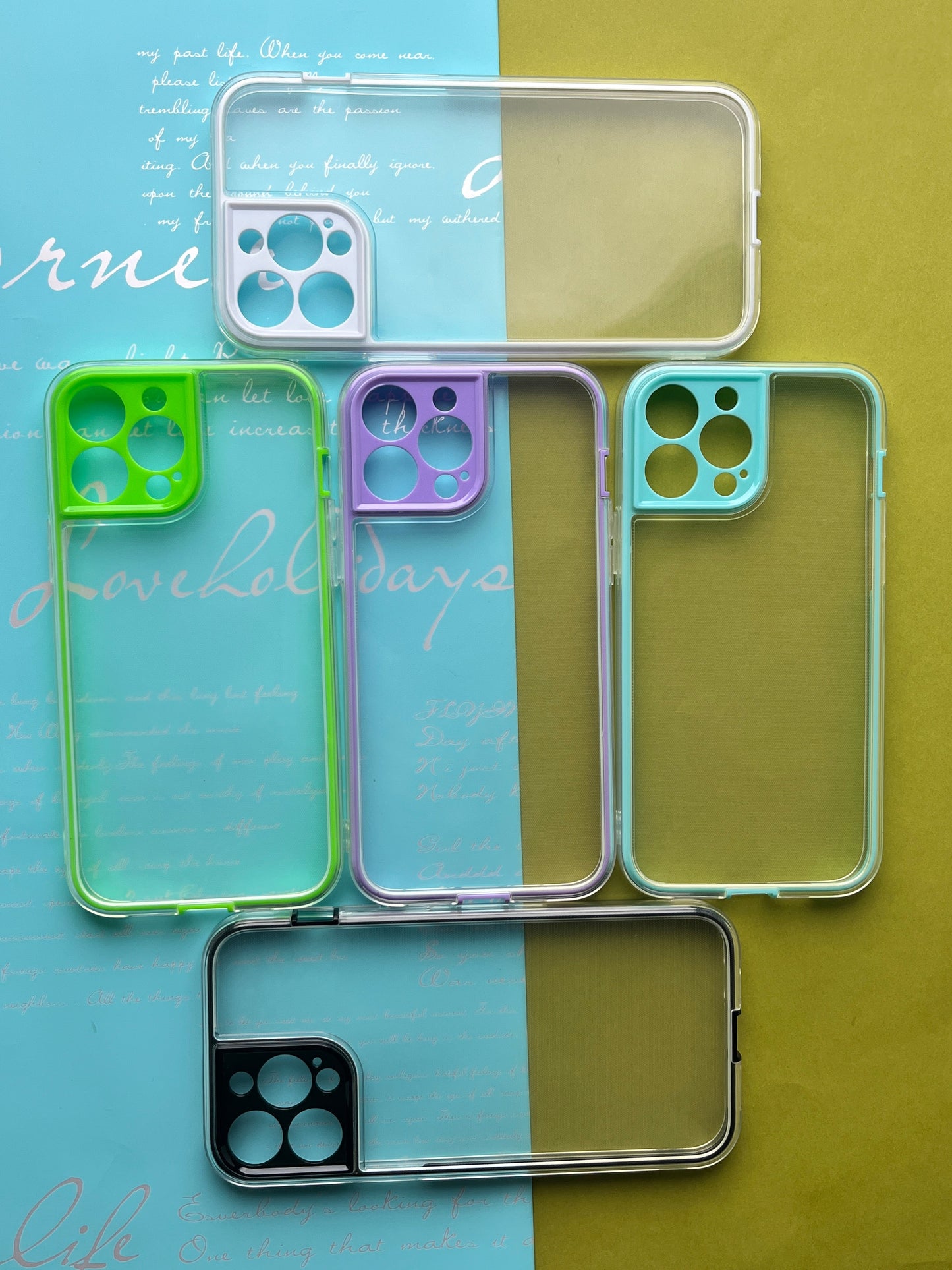 2 in 1 camera protection coloured border case for iPhone 12 ProMax | cbc