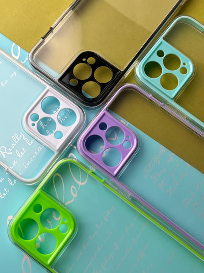2 in 1 camera protection coloured border case for iPhone 12 ProMax | cbc