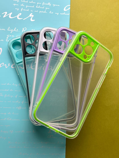2 in 1 camera protection coloured border case for iPhone 12 ProMax | cbc