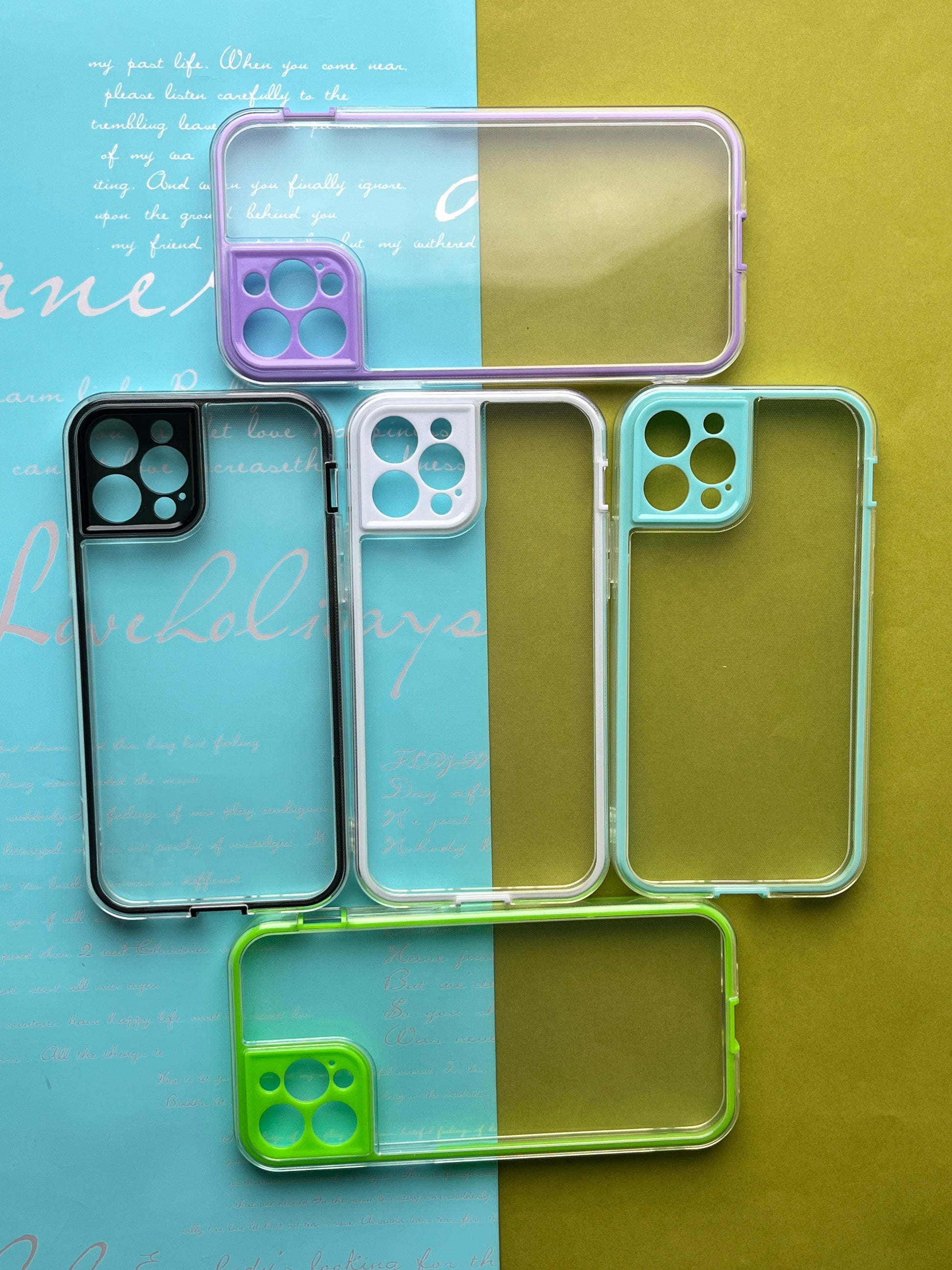 2 in1 Camera Protection Coloured Border case