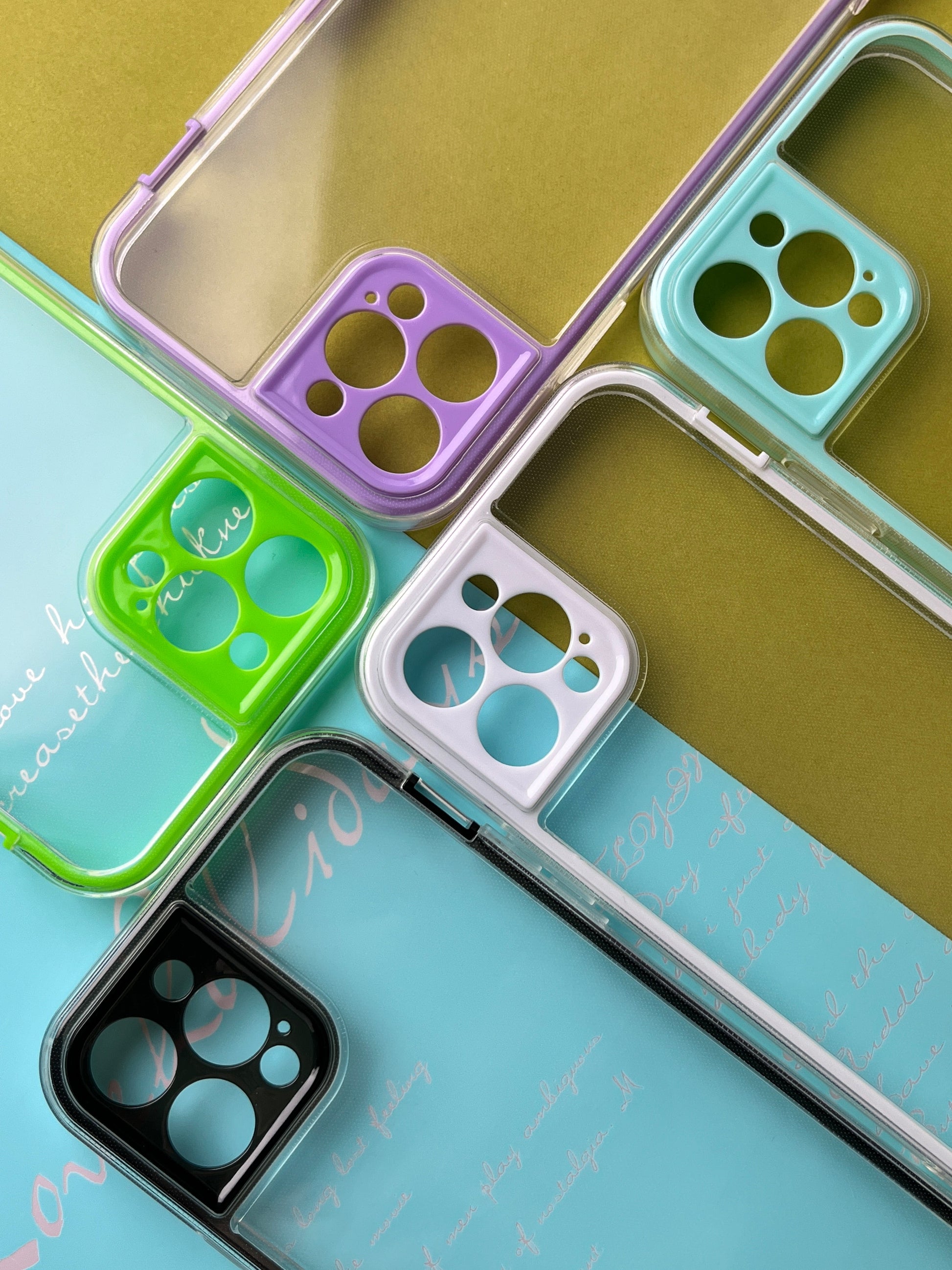 2 in1 Camera Protection Coloured Border case