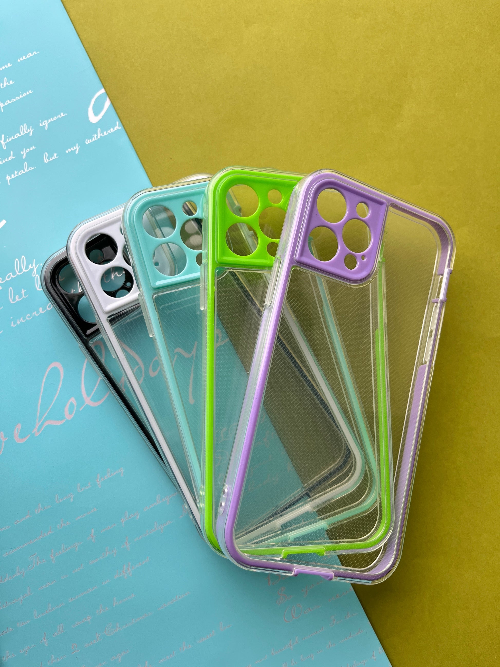 2 in1 Camera Protection Coloured Border case