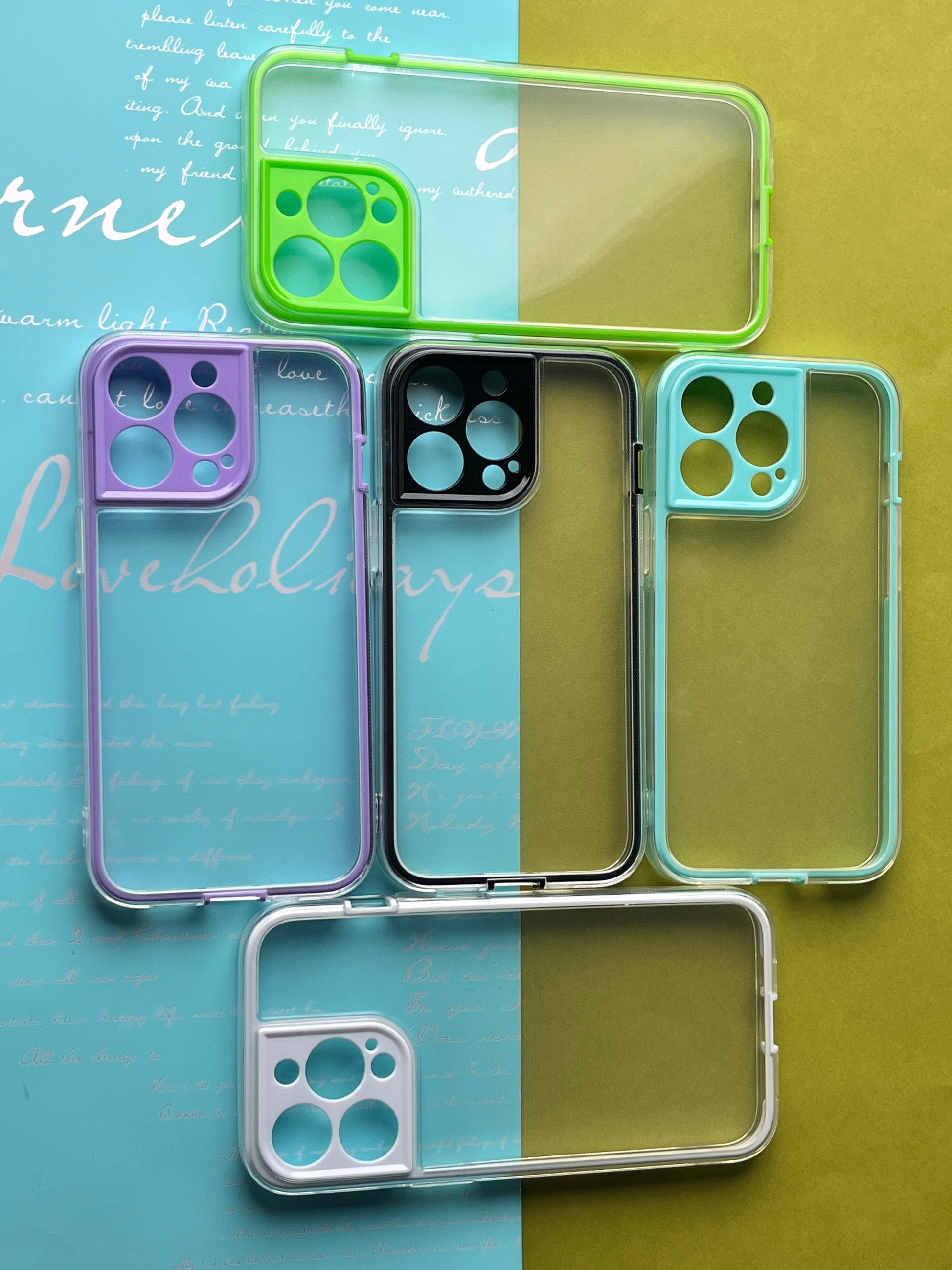 2 in1 Camera Protection Coloured Border case