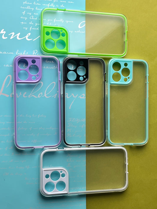 2 in1 Camera Protection Coloured Border case