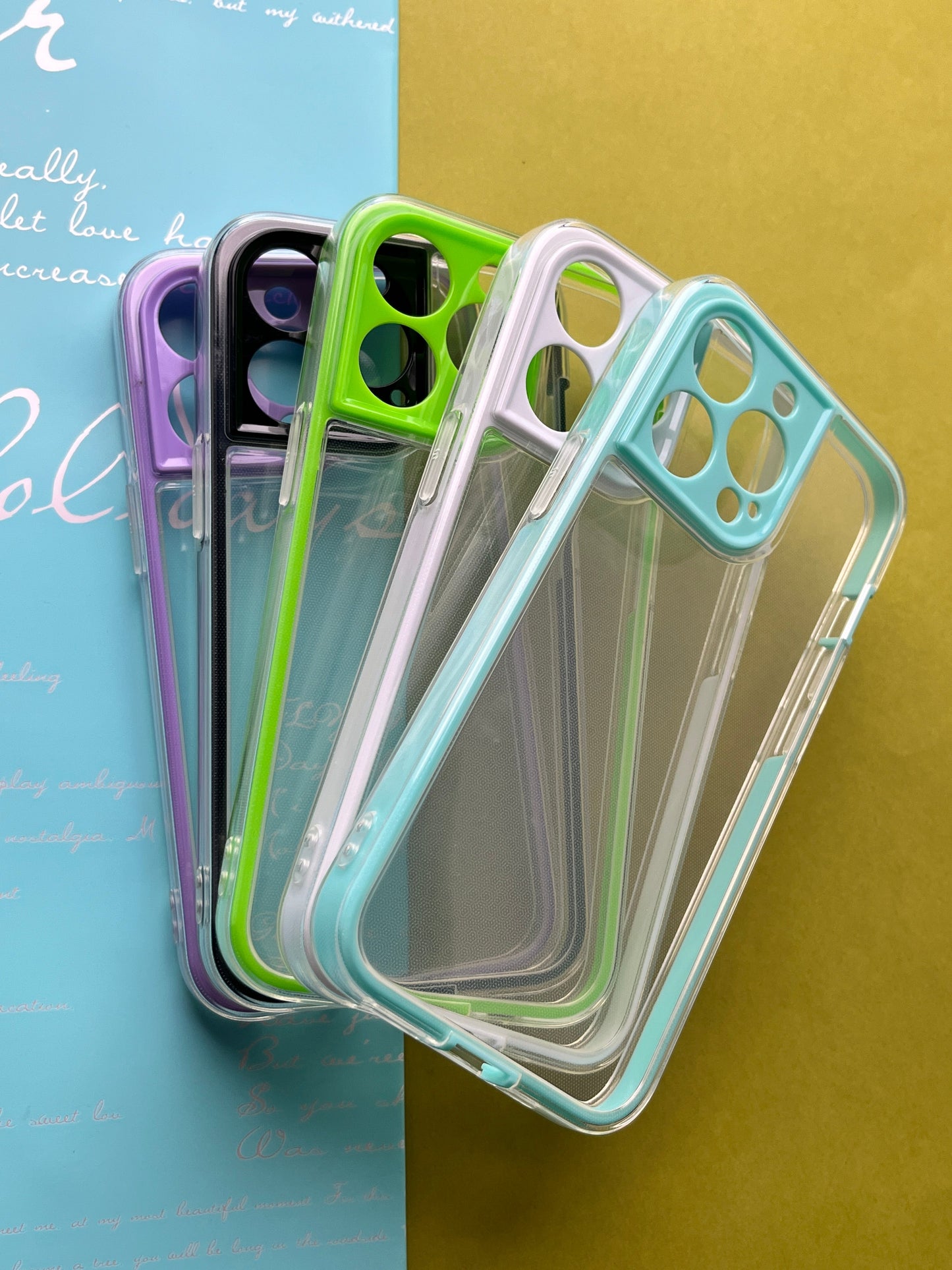 2 in1 Camera Protection Coloured Border case