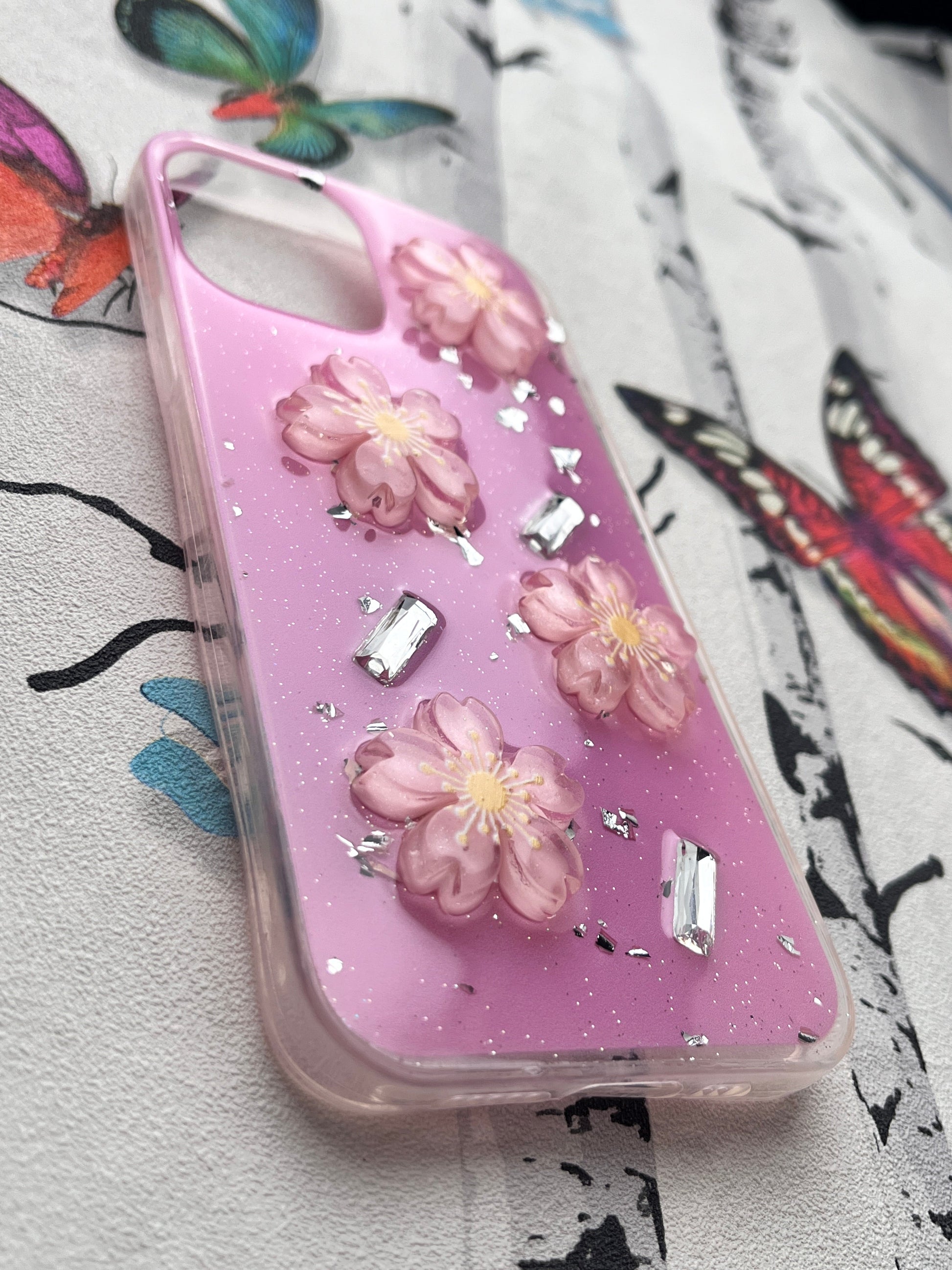 Ladies Spacial Floral Stone Diamond Case