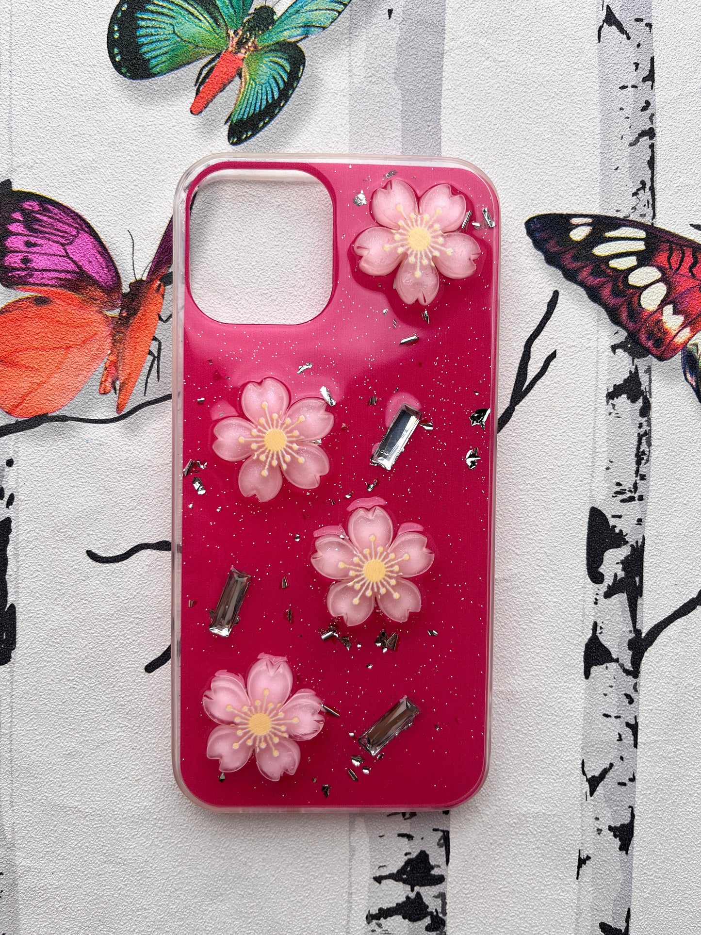 Ladies Spacial Floral Stone Diamond Case