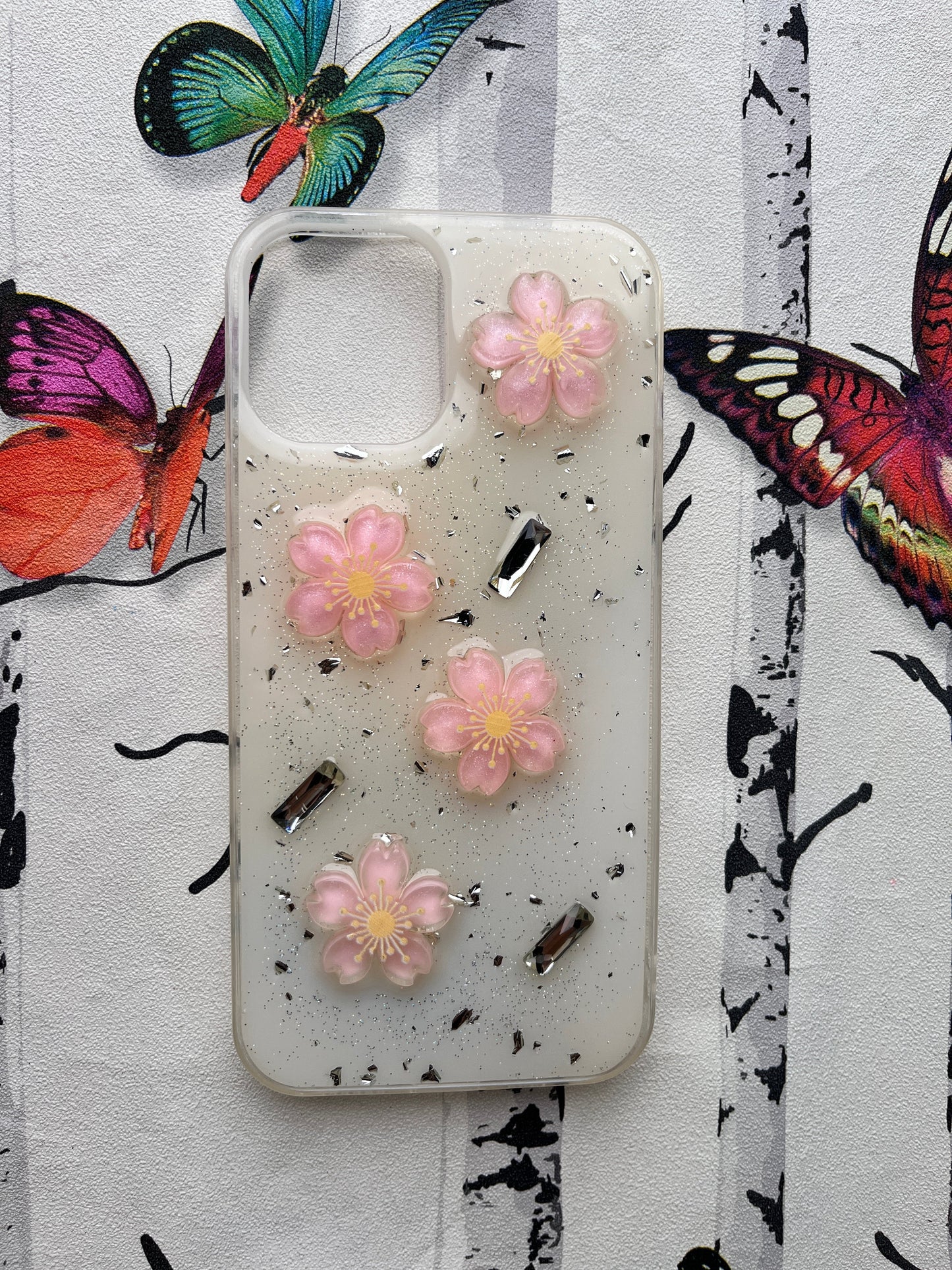Ladies Spacial Floral Stone Diamond Case
