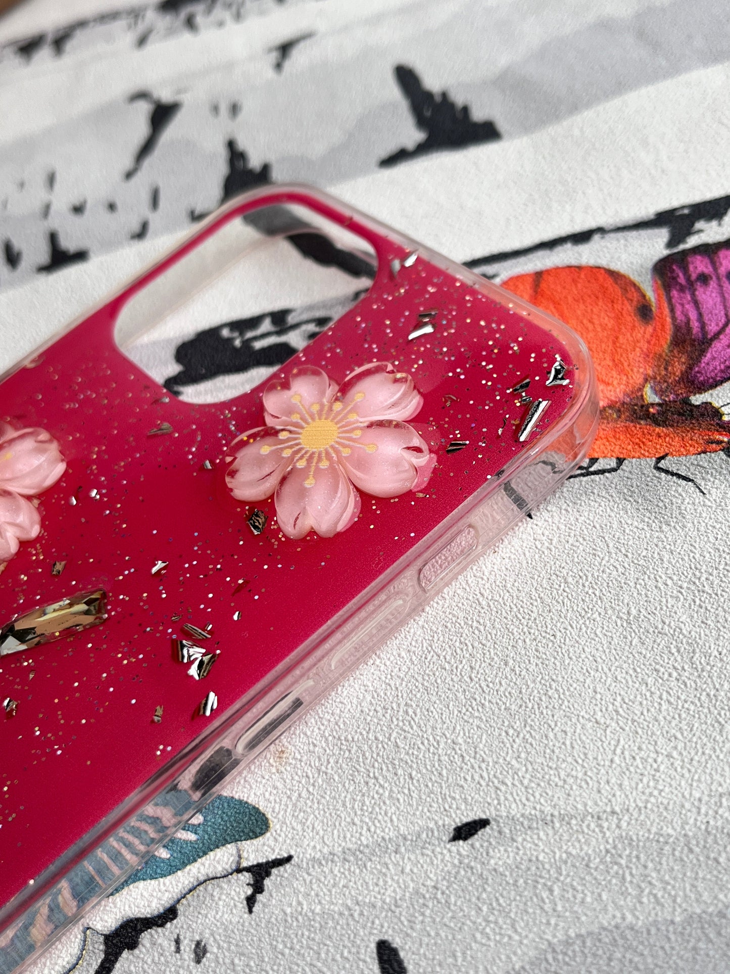 Ladies Spacial Floral Stone Diamond Case