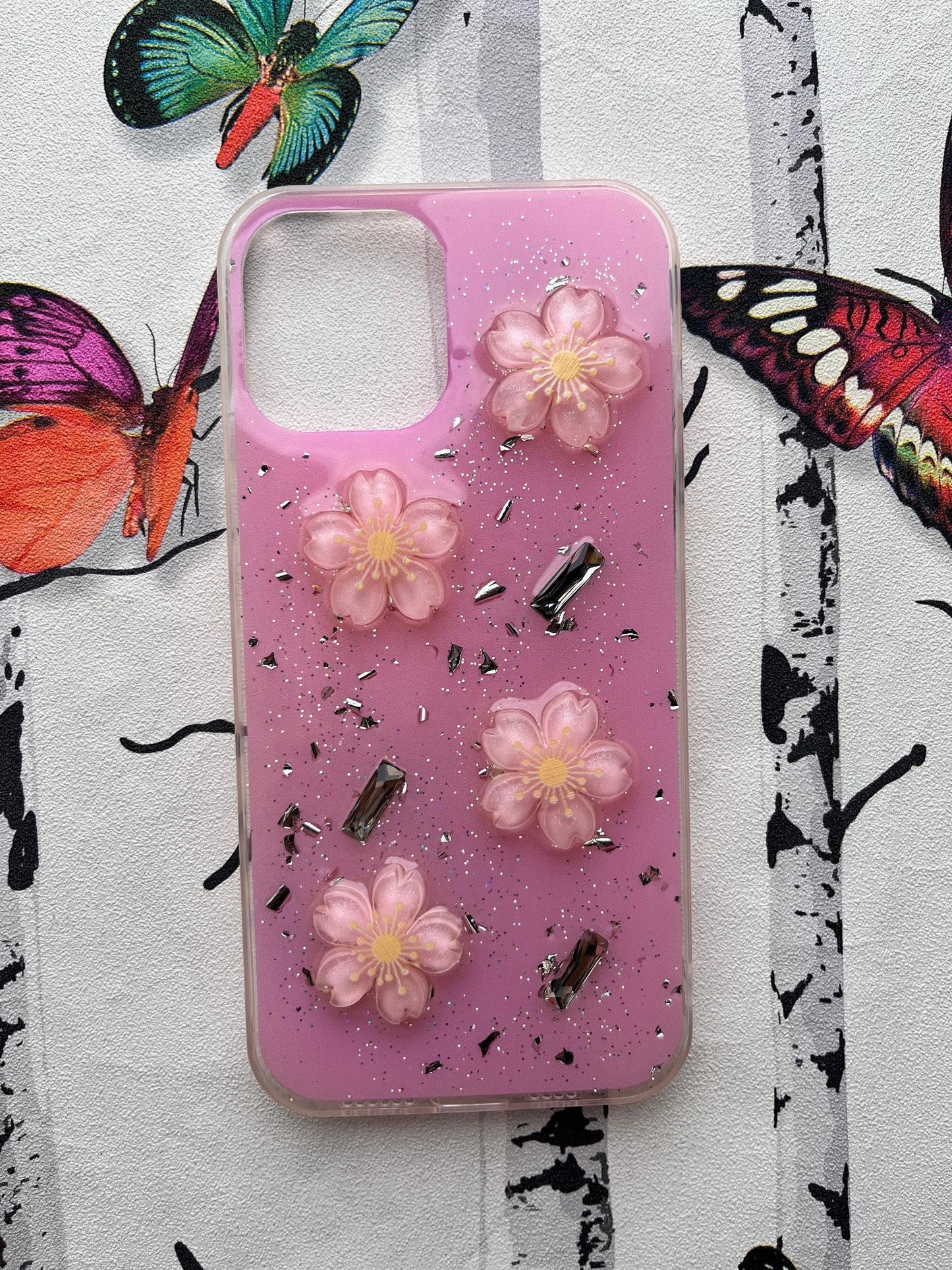 Ladies Spacial Floral Stone Diamond Case