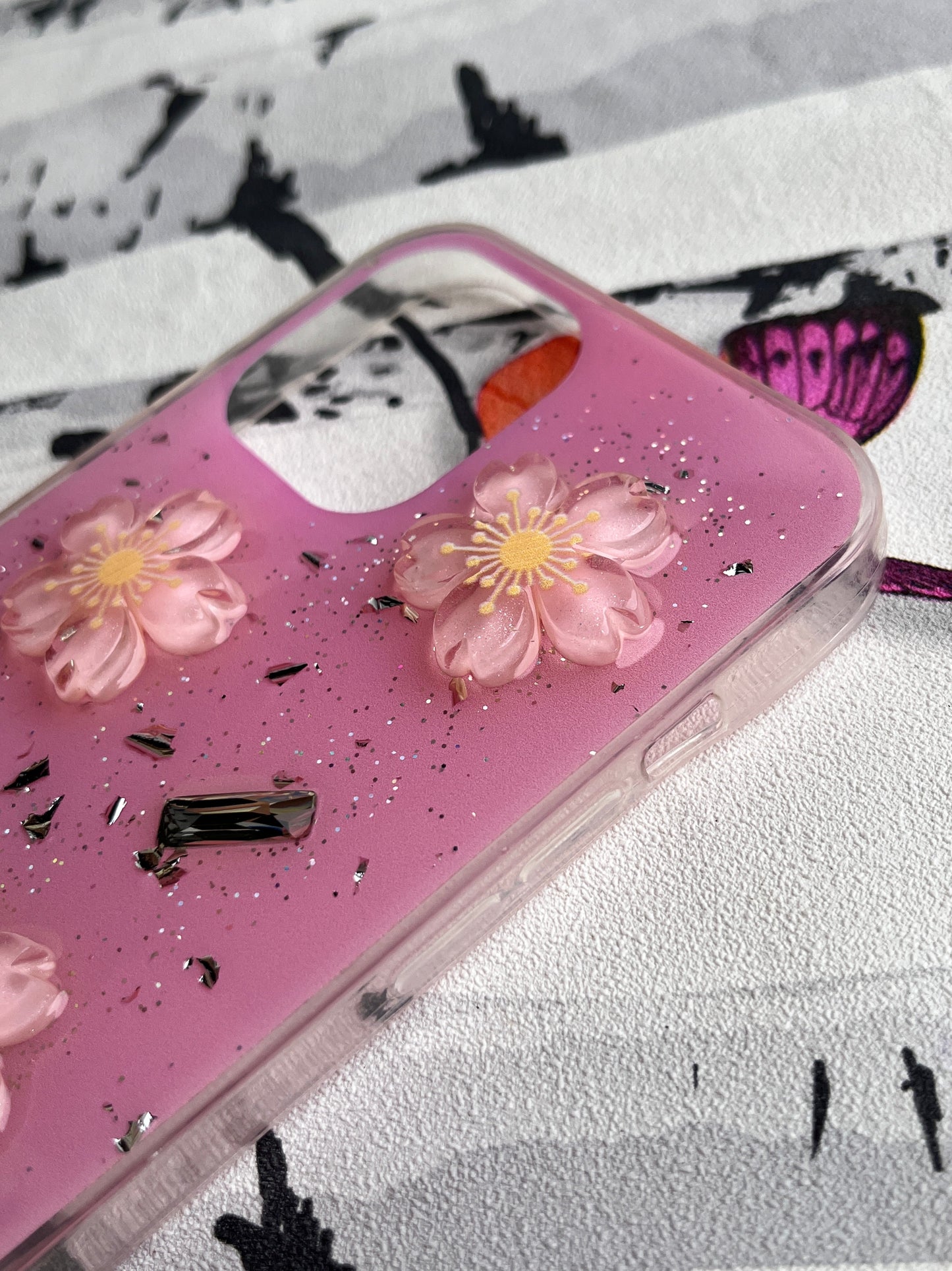Ladies Spacial Floral Stone Diamond Case