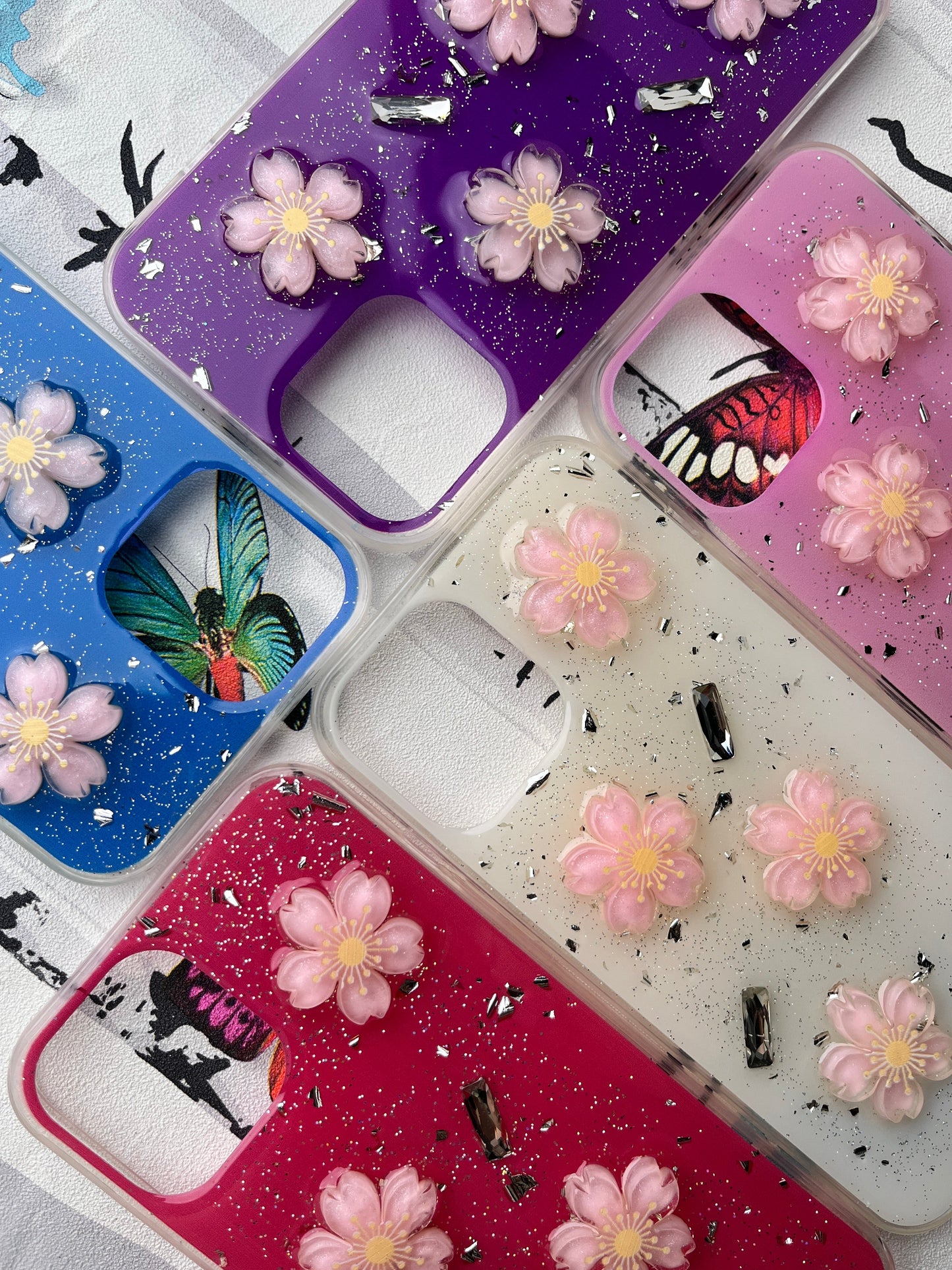 Ladies Spacial Floral Stone Diamond Case
