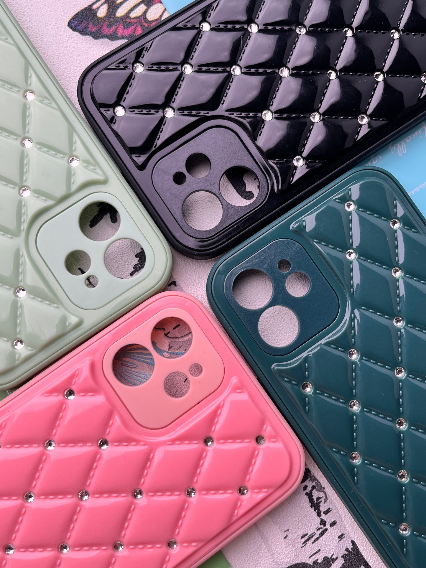 Shiny Square Dotted Dimond Designer Case