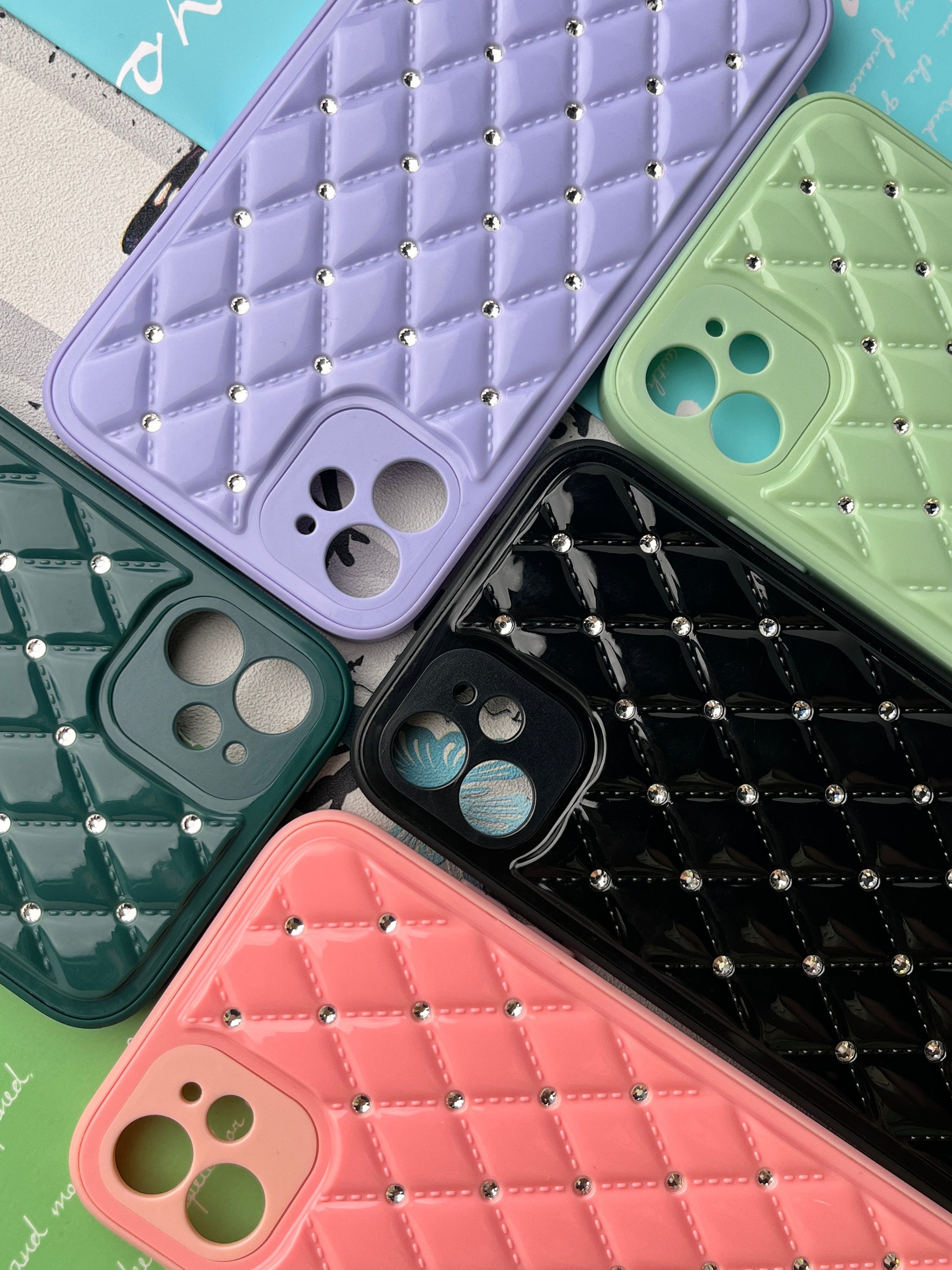 Shiny Square Dotted Dimond Designer Case