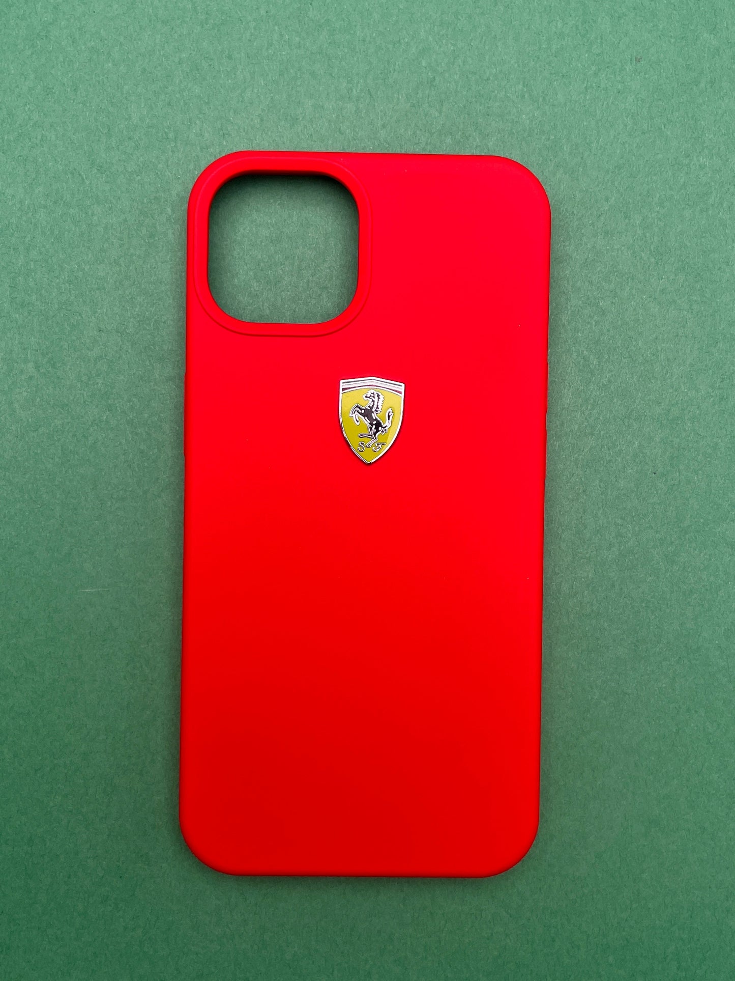 Ferrari Red Silicone Velvet Touch Case For iPhone