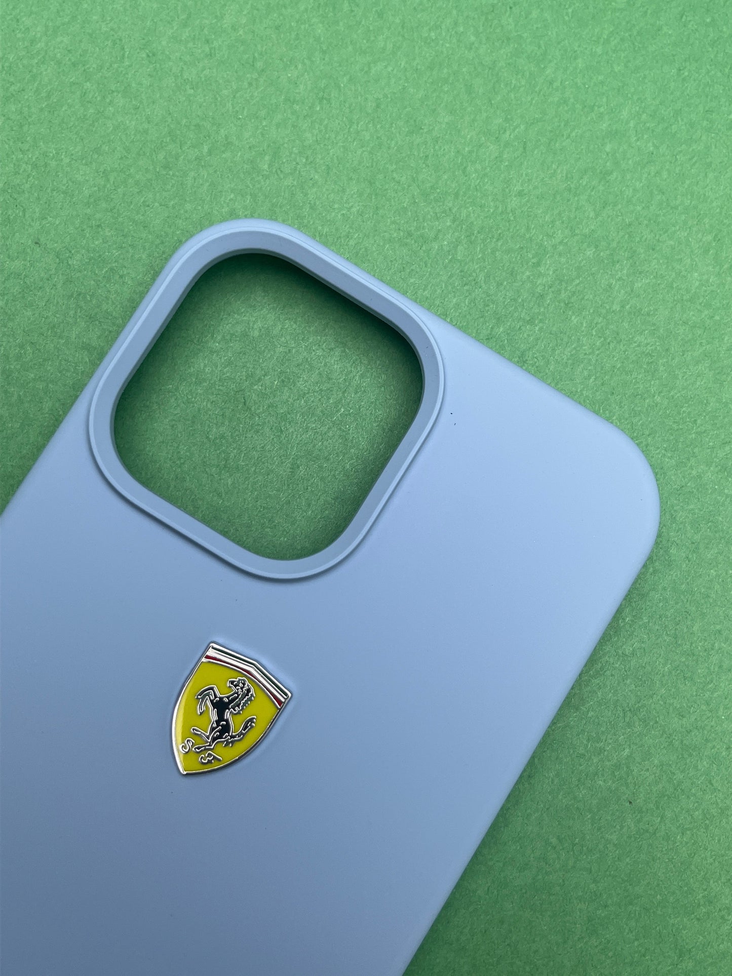 Ferrari Sierra Blue Silicone Velvet Touch Case For iPhone