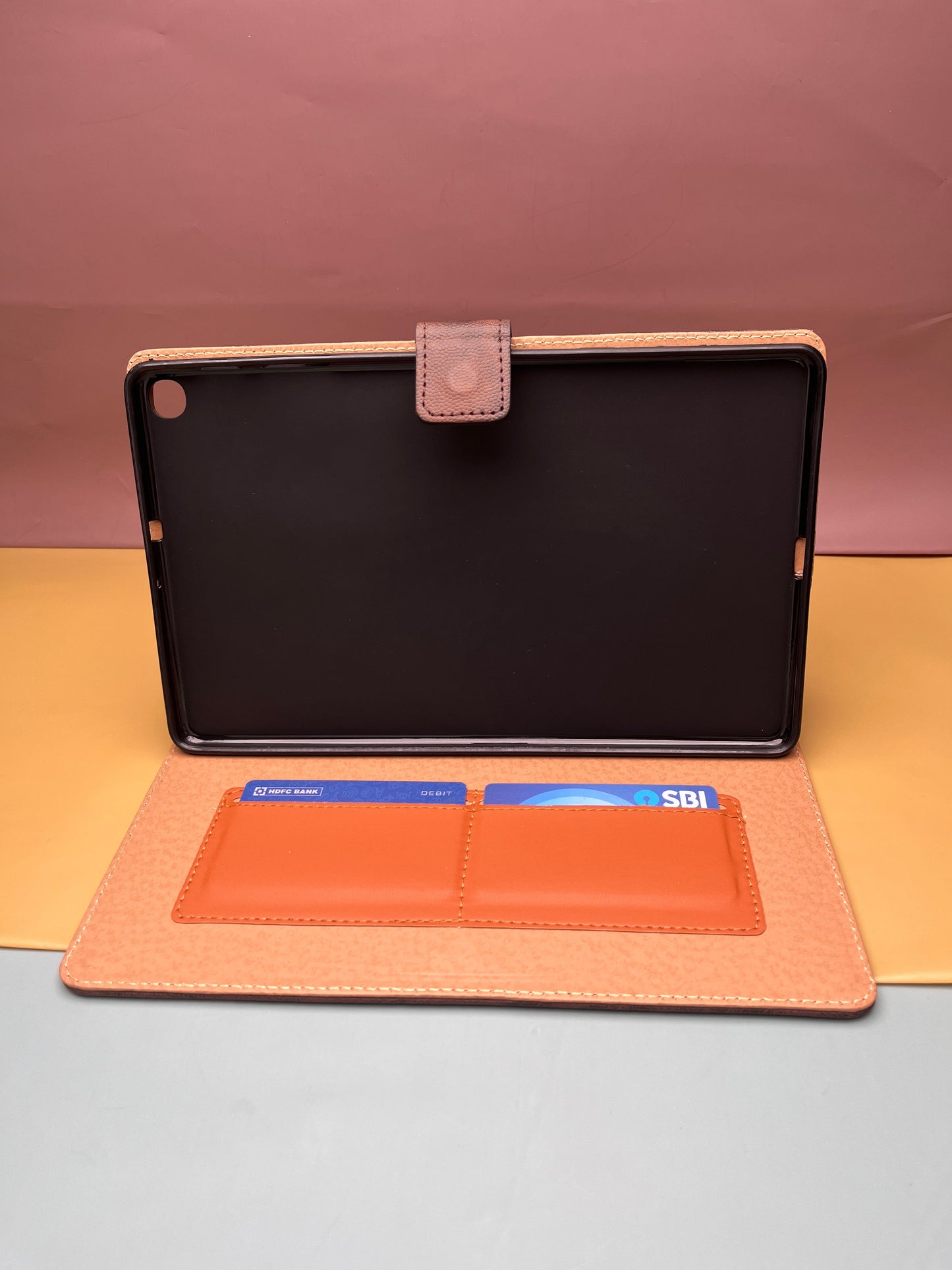 Protective Leather Case with Viewing Stand and Card Slots Flip Cover