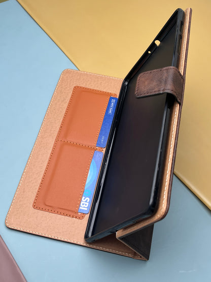 Protective Leather Case with Viewing Stand and Card Slots Flip Cover