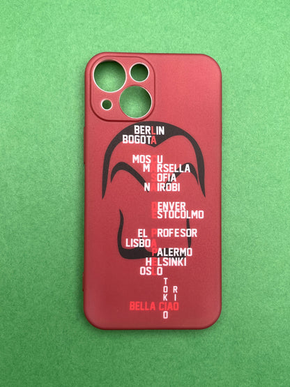 Money Heist Silicon Case Inside Velvet Finish For iPhone 13 Mini | mhs