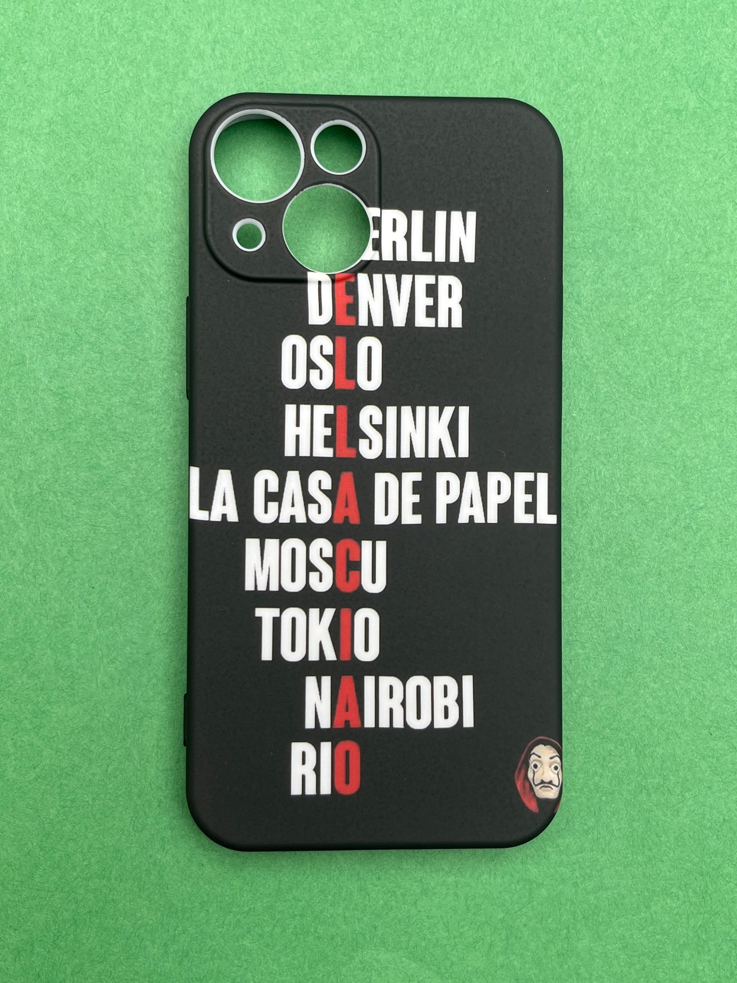 Money Heist Silicon Case Inside Velvet Finish For iPhone 13 Mini | mhs