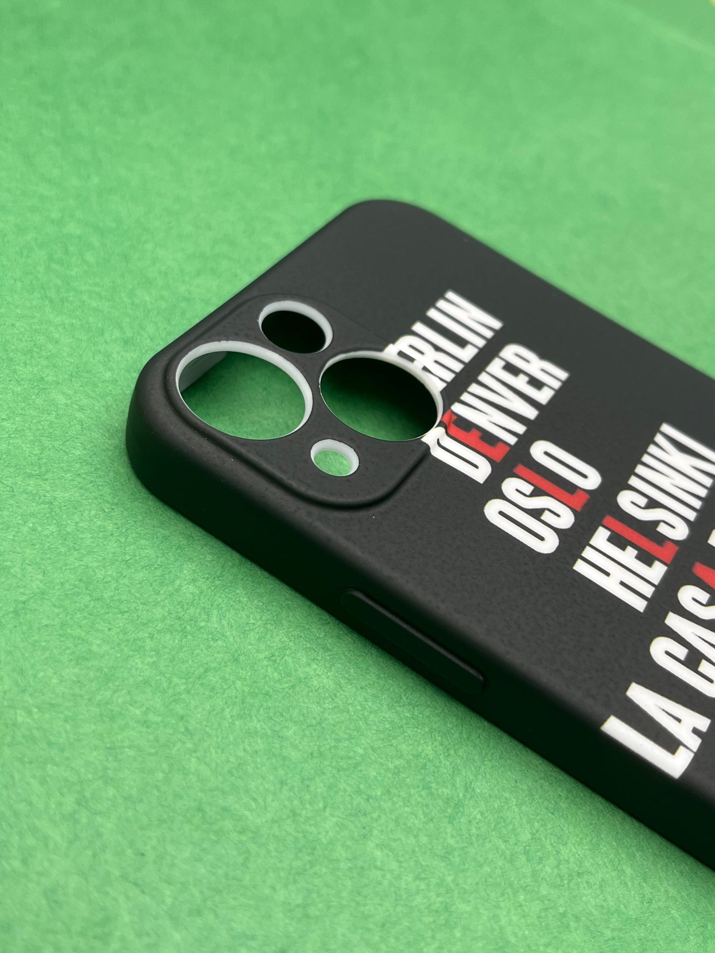 Money Heist Silicon Case Inside Velvet Finish For iPhone 13 Mini | mhs