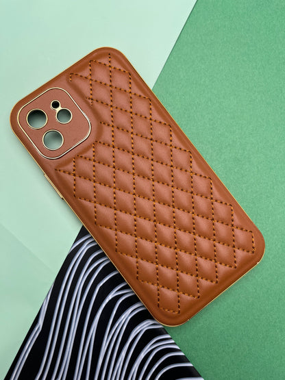 Designer Leather Quilted With soft silicone