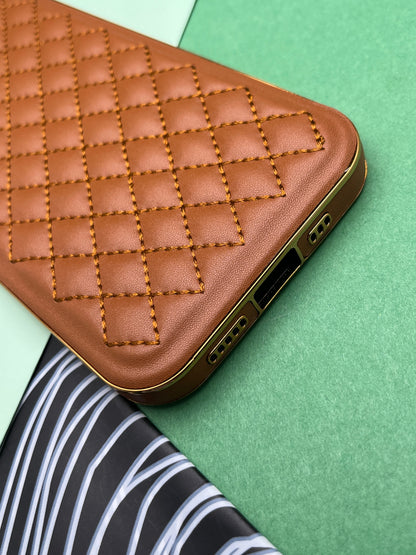 Designer Leather Quilted With soft silicone