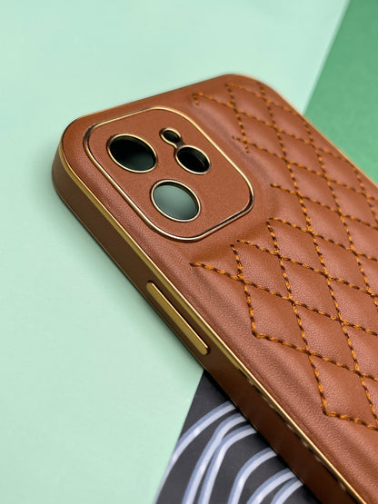 Designer Leather Quilted With soft silicone