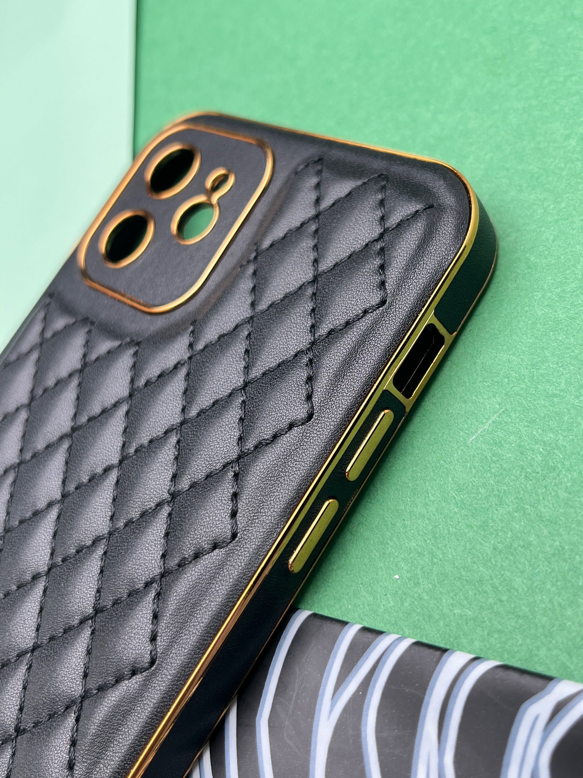 Designer Leather Quilted With soft silicone