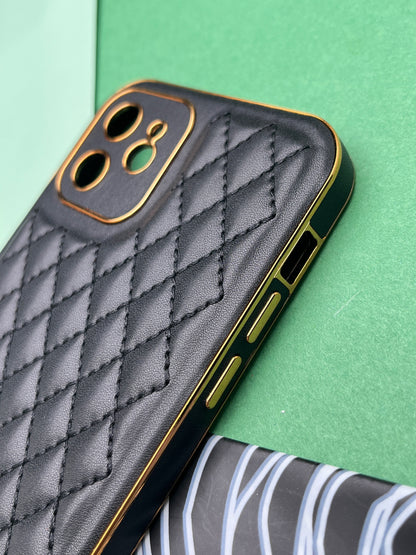 Designer Leather Quilted With soft silicone