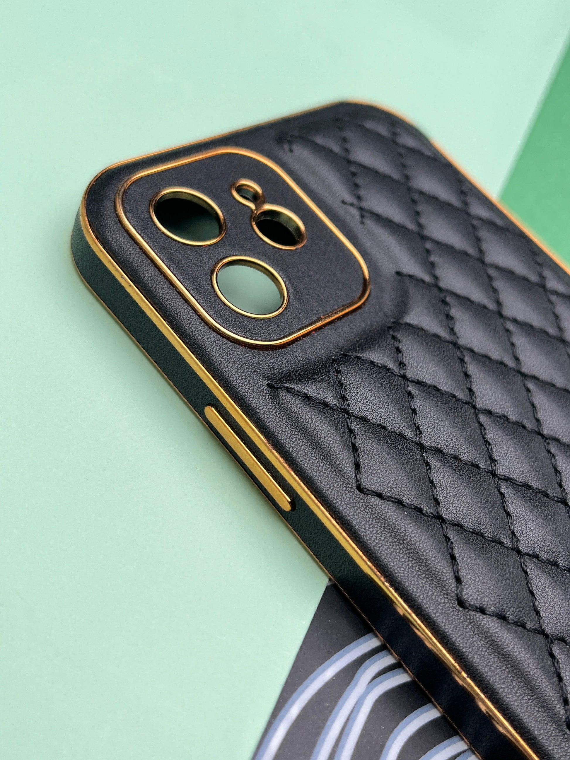 Designer Leather Quilted With soft silicone