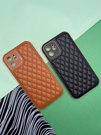 Designer Leather Quilted With soft silicone