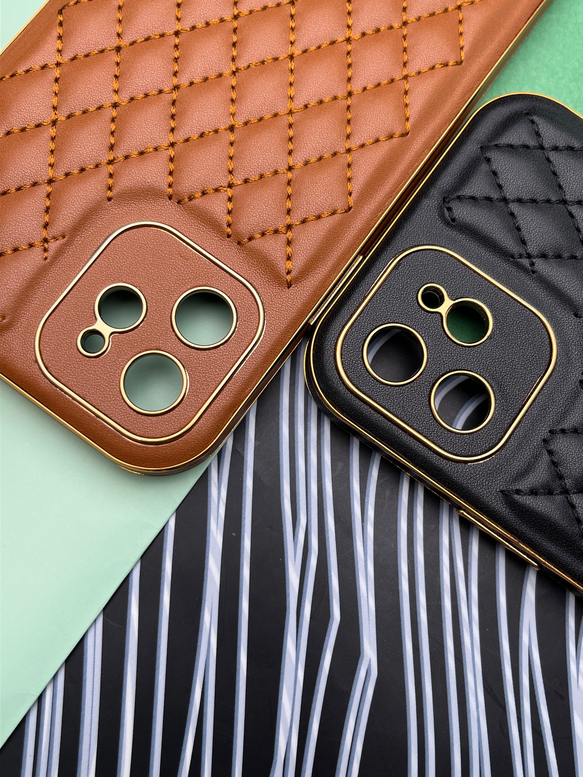 Designer Leather Quilted With soft silicone