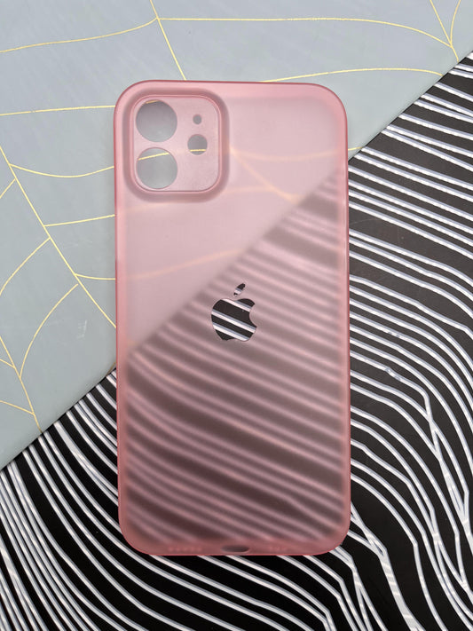 K-Doo Pink Ultra Slim Logo Cut Paper Case For iPhone