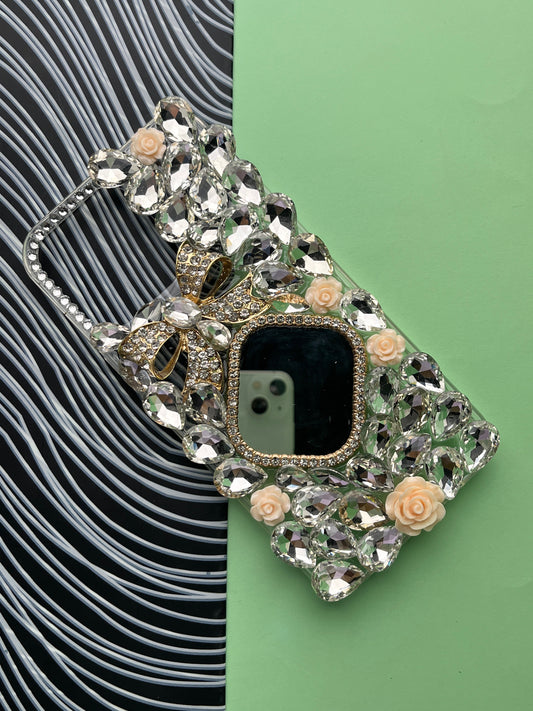 Premium Women Luxury Sparkle Diamond Crystal Pendant Case For iPhone