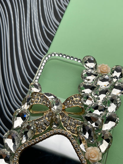 Premium Women Luxury Sparkle Diamond Crystal Pendant Case For iPhone