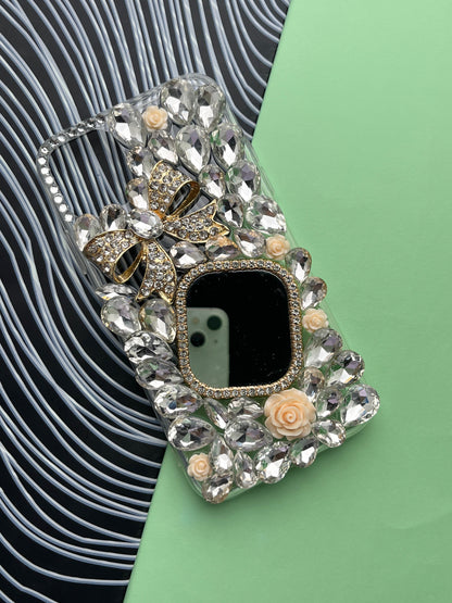Premium Women Luxury Sparkle Diamond Crystal Pendant Case For iPhone