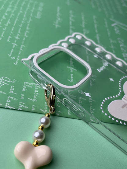 Square Bow Bracelet Transparent With Camera Bumper Case For iPhone