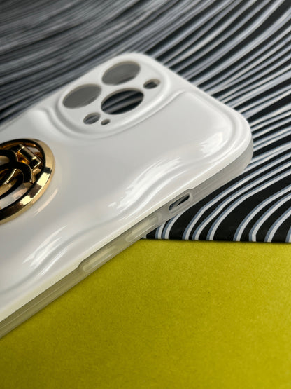 CHANEL White Luxury Brand Camera Protection With Hook Case For iPhone