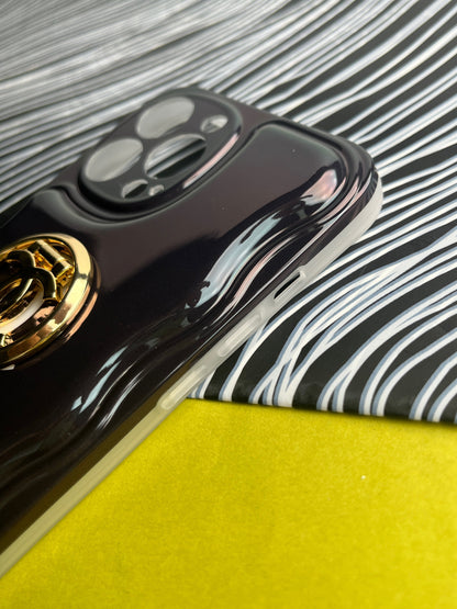 CHANEL Black Luxury Brand Camera Protection With Hook Case For iPhone