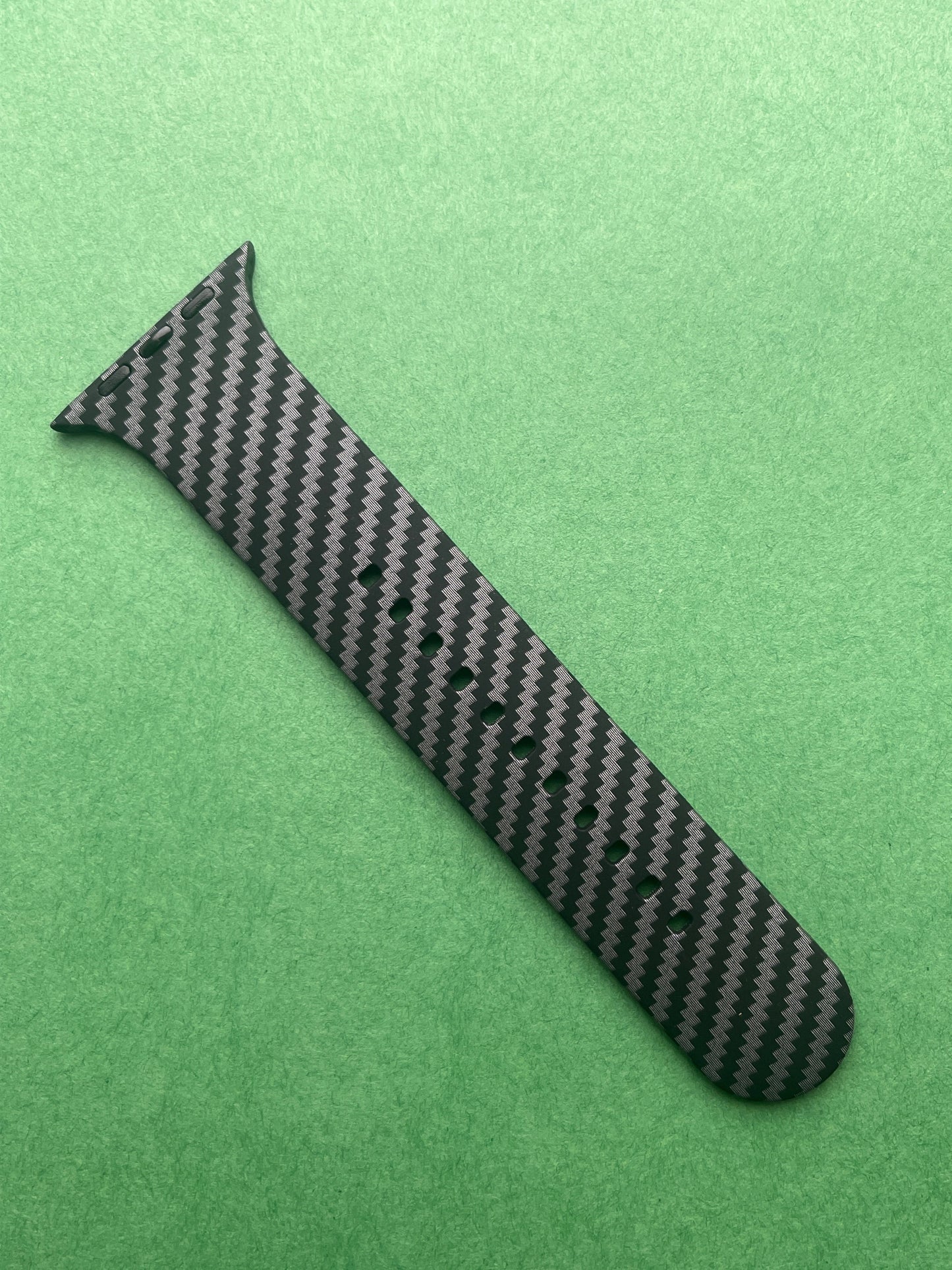 Carbon Fiber Silicon Case & Band For iWatch 38 mm, 41 mm, 44 mm, 45 mm