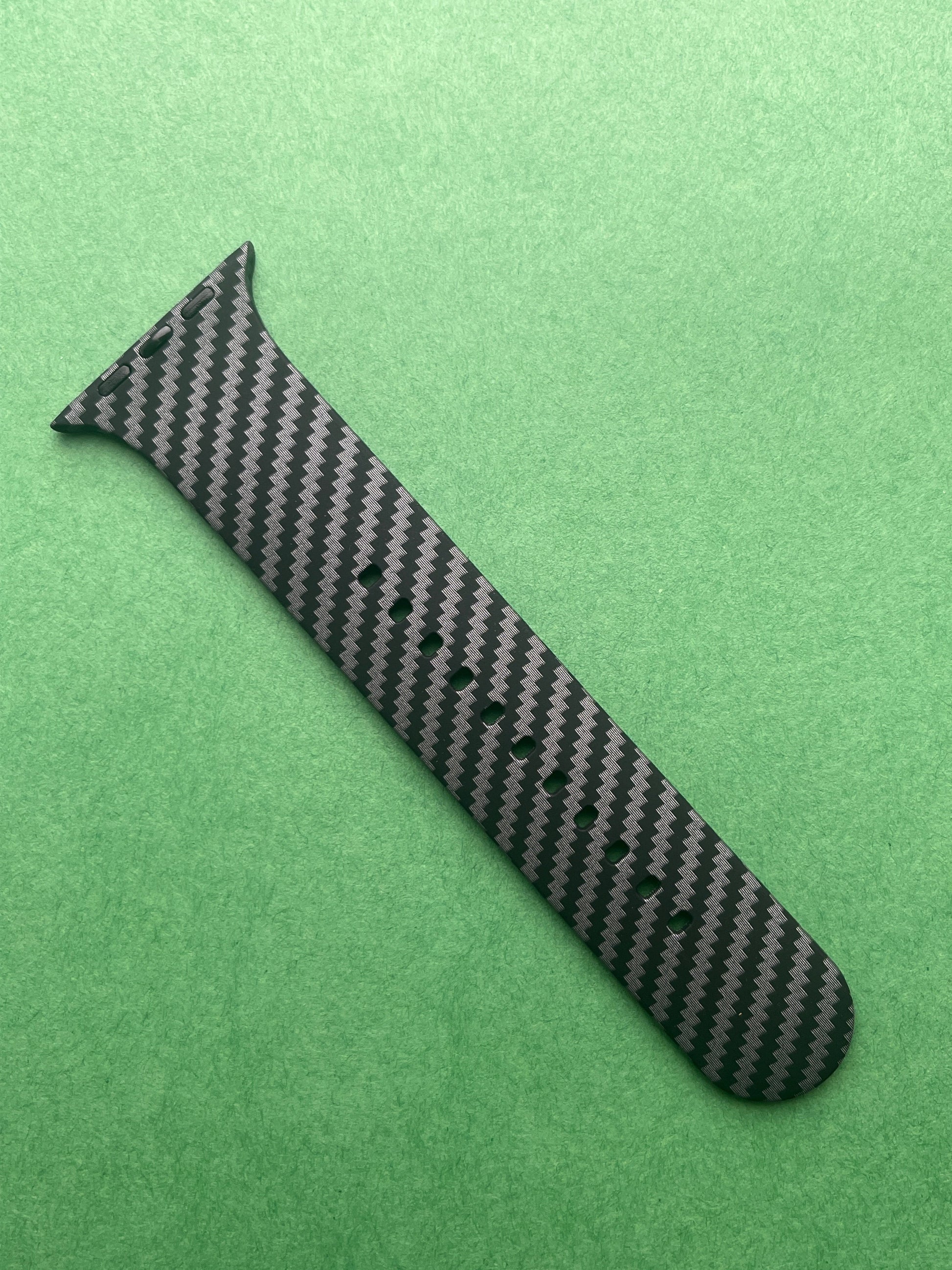 Carbon Fiber Silicon Case & Band For iWatch 38 mm, 41 mm, 44 mm, 45 mm